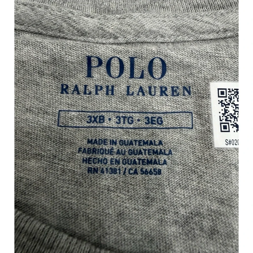 Polo Ralph Lauren M Print Shop Graphic Logo T-Shirt Grey 3XB NWT